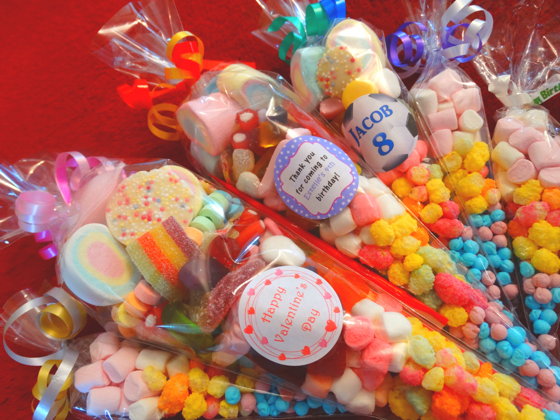 15 Plastic Sweet Jars, 1 tong, 1 scoop, 100 bags for Truly Sweet Candy