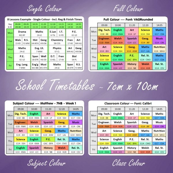 School Timetables x 2